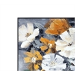 Pemberly Row Modern Floral Hand Painted Canvas in Black Frame