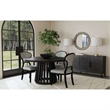 Pemberly Row Modern Curved Back Dining Chair in Black Oak Veneer