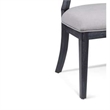 Pemberly Row Modern Curved Back Dining Chair in Black Oak Veneer