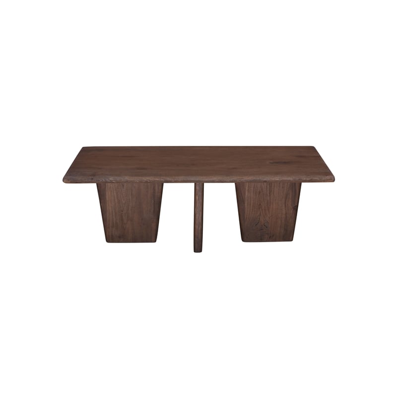 Pemberly Row Modern Organic Sandblasted Mango Wood Cocktail Table