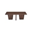 Pemberly Row Modern Organic Sandblasted Mango Wood Cocktail Table