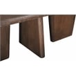 Pemberly Row Modern Organic Sandblasted Mango Wood Cocktail Table