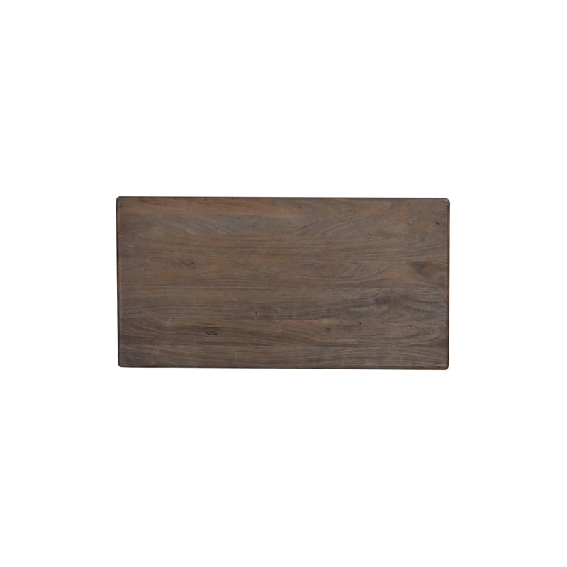 Pemberly Row Modern Organic Sandblasted Mango Wood Cocktail Table
