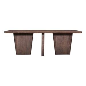 Pemberly Row Modern Organic Sandblasted Mango Wood Cocktail Table
