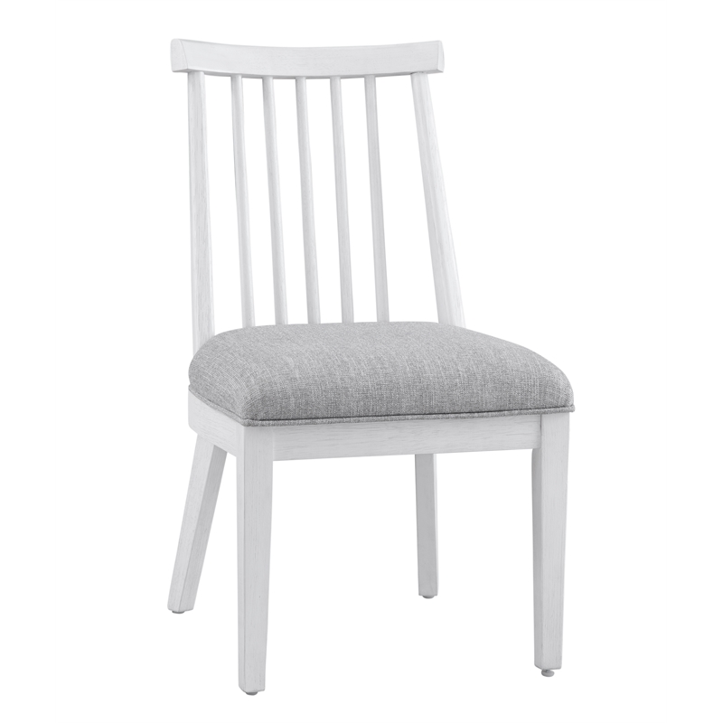 Pemberly Row Modern Coastal Spindle Back Dining Chair in White Oak