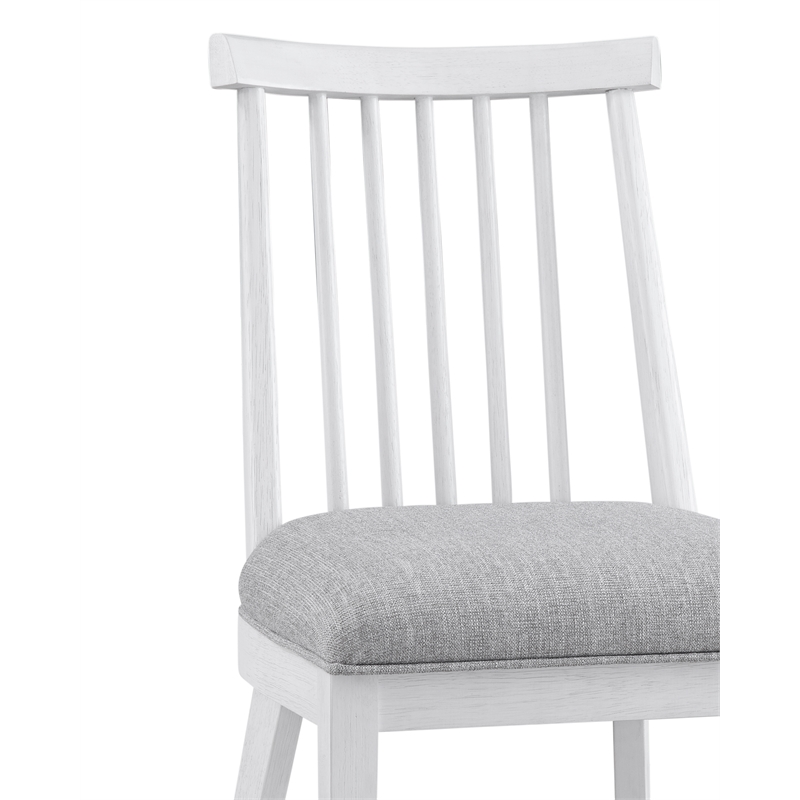 Pemberly Row Modern Coastal Spindle Back Dining Chair in White Oak