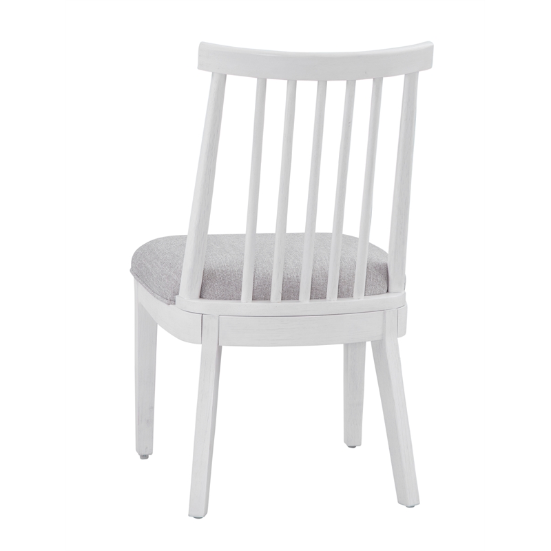 Pemberly Row Modern Coastal Spindle Back Dining Chair in White Oak