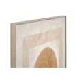 Pemberly Row Modern Hand Painted Canvas in Natural Wood Frame