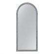 Pemberly Row Arched Floor Mirror in Smoked Mirrored Glass Frame