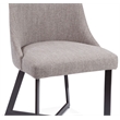Pemberly Row Modern Angled Metal Dining Chair Set of 2 in Bronze
