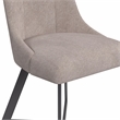 Pemberly Row Modern Angled Metal Dining Chair Set of 2 in Bronze