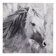 Pemberly Row Modern Hand Painted Gallery Wrapped Canvas in Gray