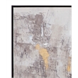 Pemberly Row Neutral Abstract Canvas with Gold in Black Frame