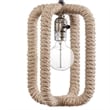 Pemberly Row Modern Hand Crafted Rope and Metal Pendant in Natural