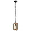 Pemberly Row Modern Hand Crafted Rope and Metal Pendant in Natural