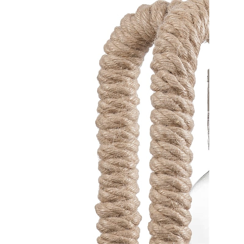 Pemberly Row Modern Hand Crafted Rope and Metal Pendant in Natural
