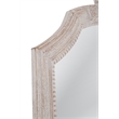 Pemberly Row Arched Pediment Floor Mirror in Distressed White