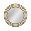 Pemberly Row Coastal Boho Round Wall Mirror with Rope in White