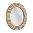 Pemberly Row Coastal Boho Round Wall Mirror with Rope in White