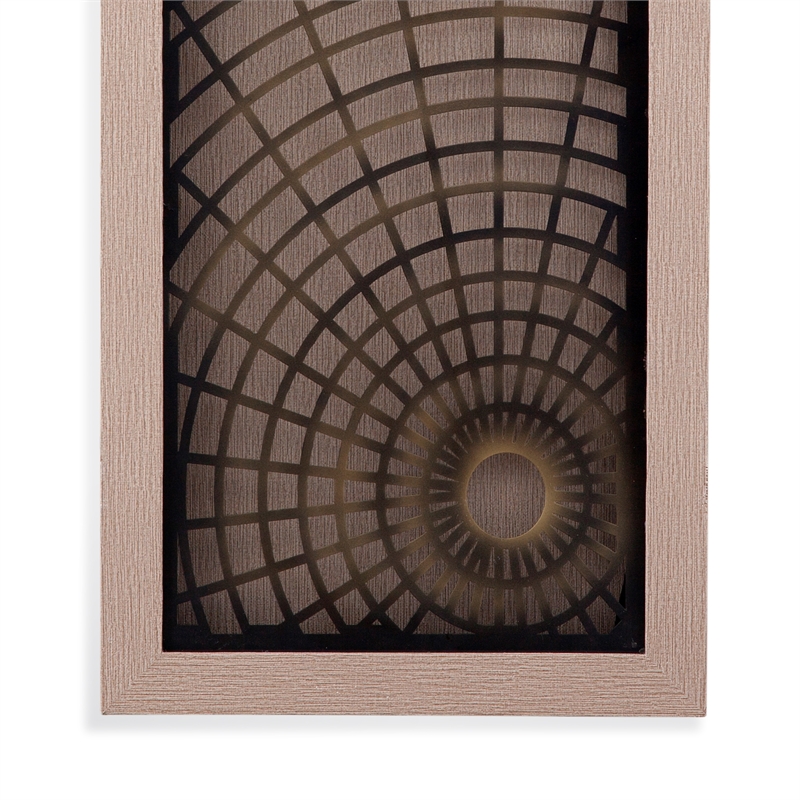 Pemberly Row Iron Spiderweb Shadowbox Wall Art in Black Frame