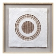 Pemberly Row Modern Rice Paper Shadowbox Wall Art in Neutral Tones