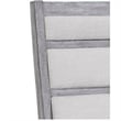 Pemberly Row Glam Upholstered Dining Chair Set of 2 in Platinum