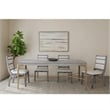Pemberly Row Glam Upholstered Dining Chair Set of 2 in Platinum