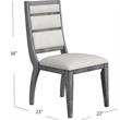 Pemberly Row Glam Upholstered Dining Chair Set of 2 in Platinum