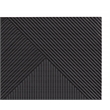 Pemberly Row Hand Carved Geometric Wall Hanging in Black Matte