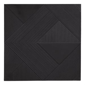 Pemberly Row Hand Carved Geometric Wall Hanging in Black Matte