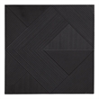 Pemberly Row Hand Carved Geometric Wall Hanging in Black Matte