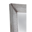 Pemberly Row Beveled Rectangular Floor Mirror in Distressed Silver