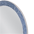 Pemberly Row Coastal Boho Round Wall Mirror in Blue Resin Bone