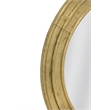 Pemberly Row Contemporary Round Brass Clad Wall Mirror in Gold