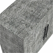 Pemberly Row Boho Carved Mango Wood 4-Door Server in Gray Wash