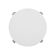 Pemberly Row Coastal Mango Wood Round End Table in White Wash