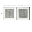 Pemberly Row Modern Hand Painted Canvas 2-Piece Set in Black Frame