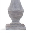 Pemberly Row Modern Mango Wood Table Lamp in Distressed Gray Linen