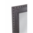 Pemberly Row Farmhouse Rivet Design Wall Mirror in Dark Gray