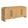 Pemberly Row Contemporary Boho Oak Veneer Sideboard in Light Oak