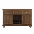 Pemberly Row Wood and MDF Dining Room Server with Wine Rack in Cherry
