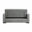 Pemberly Row Fabric Upholstered Convertible Sofa with Pull-Out Bed in Gray