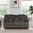 Pemberly Row 2-Piece Manual Reclining Sofa Set with Console in Chocolate