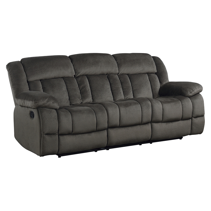 Pemberly Row 2-Piece Manual Reclining Sofa Set with Console in Chocolate