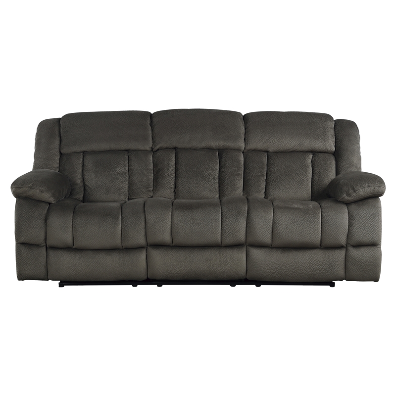 Pemberly Row 2-Piece Manual Reclining Sofa Set with Console in Chocolate