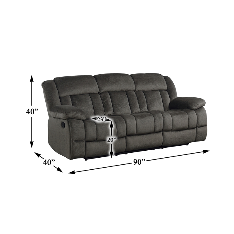 Pemberly Row 2-Piece Manual Reclining Sofa Set with Console in Chocolate