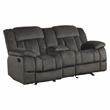Pemberly Row 2-Piece Manual Reclining Sofa Set with Console in Chocolate