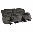 Pemberly Row 2-Piece Manual Reclining Sofa Set with Console in Chocolate