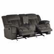 Pemberly Row 2-Piece Manual Reclining Sofa Set with Console in Chocolate