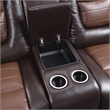Pemberly Row Faux Leather 2-Piece Manual Reclining Sofa Set in 2-Tone Brown